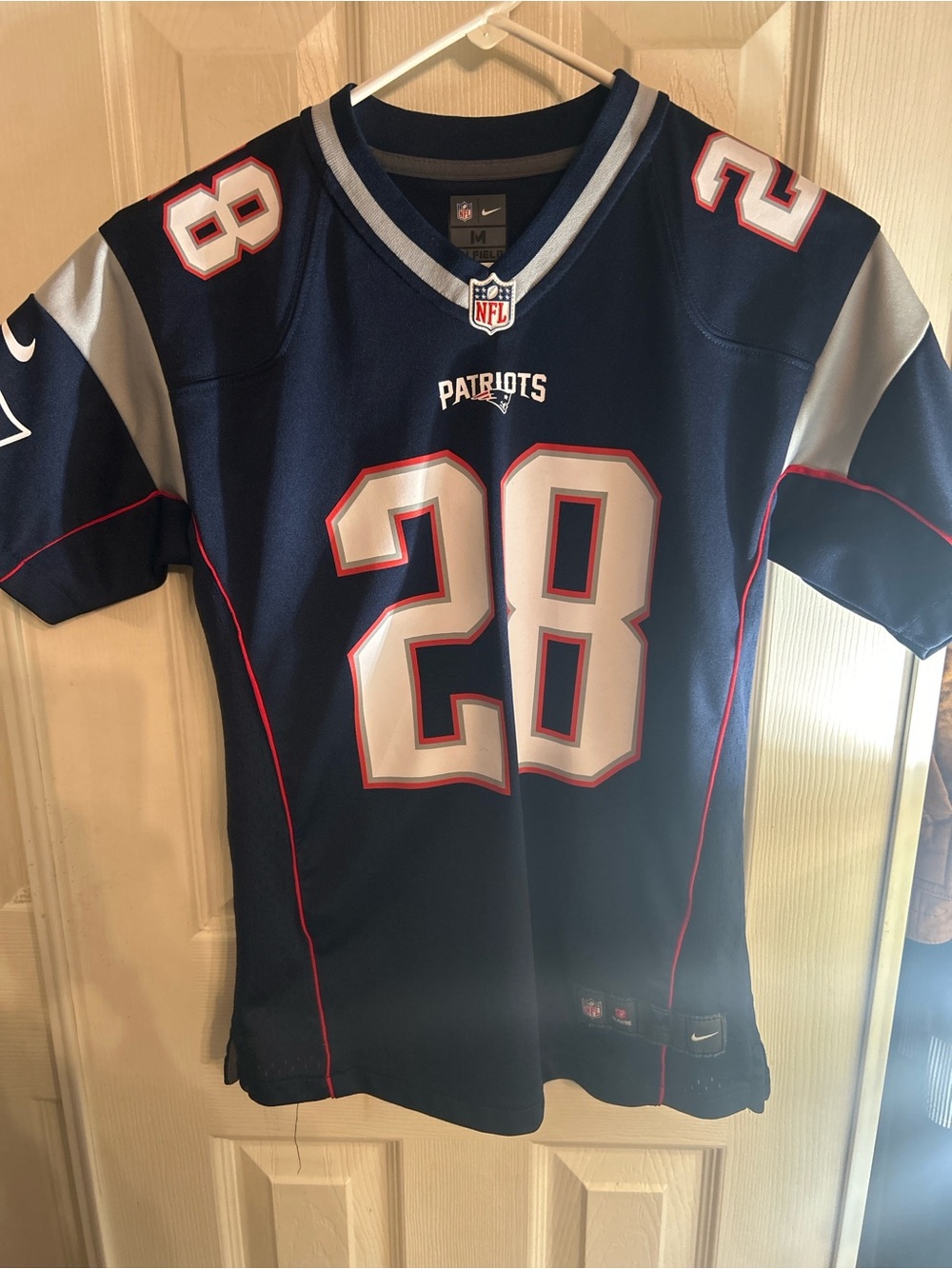 Nike Kids Patriots Navy #28 Football Jersey